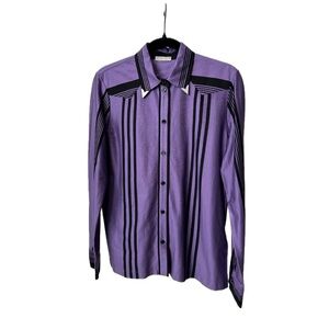 BOTTEGA VENETA WESTERN STRIPED BUTTON DOWN Designer Shirt Size-42, Womens S/M